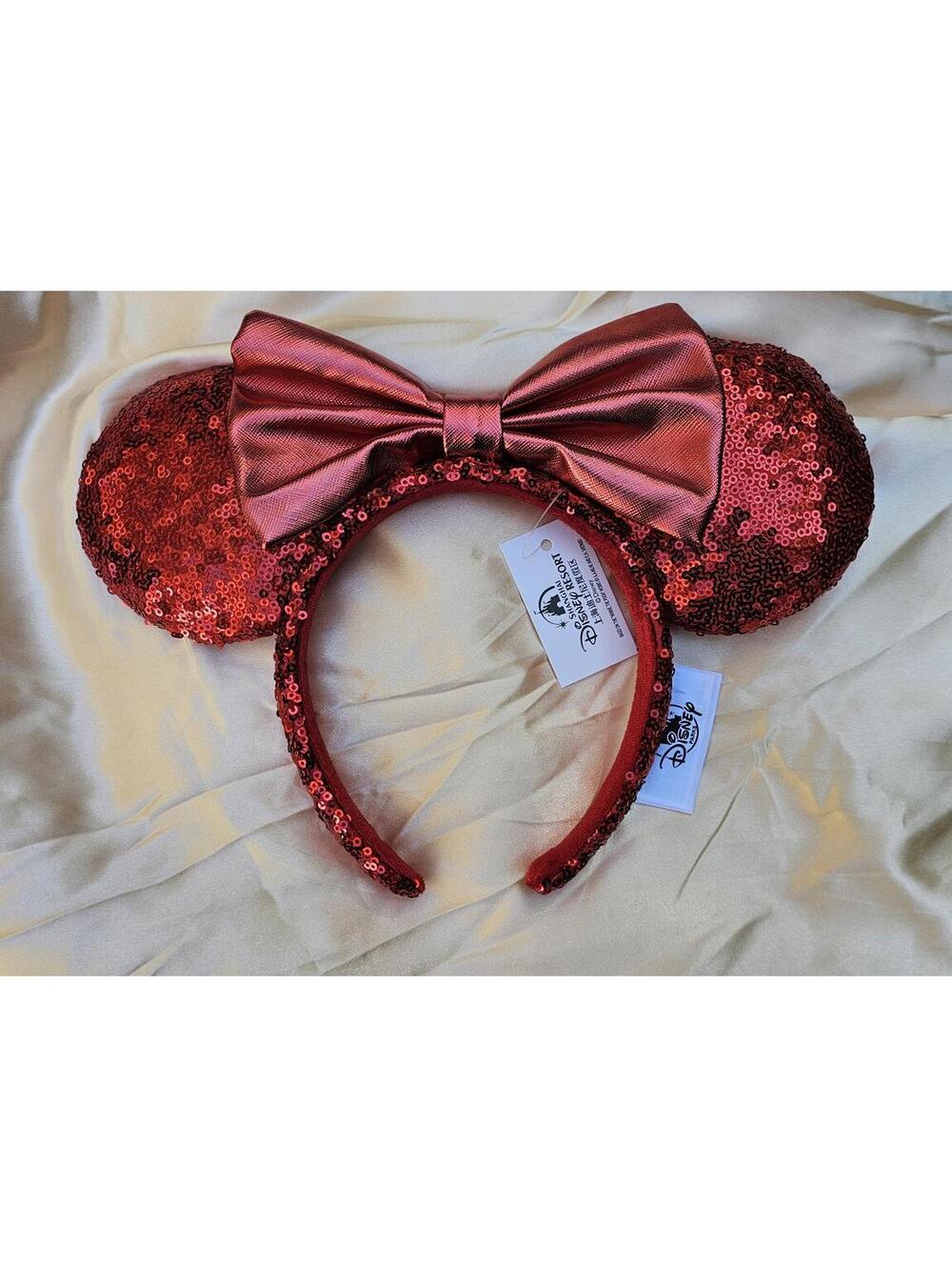 Red Sequin Bow Red Pirate Rare Exclusive 2020 Minnie Ears Headband